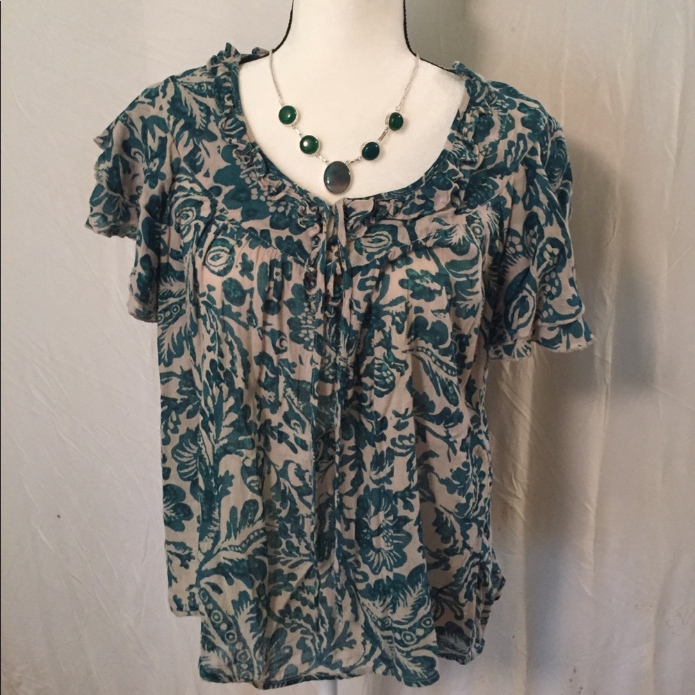 Denim and Supply teal cotton top